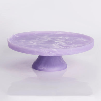 FOOTED CAKE STAND LARGE- LAVENDER SWIRL