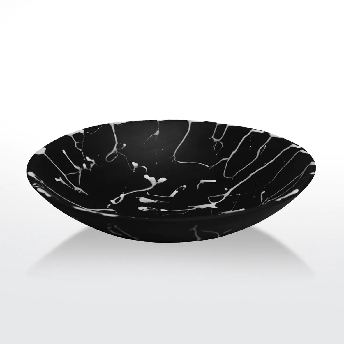 EVERYDAY BOWL LARGE - SOLID BLACK WITH WHITE SPLATTER