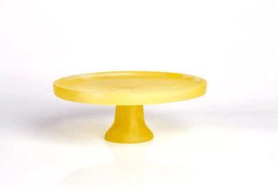 FOOTED CAKE STAND MEDIUM- YELLOW